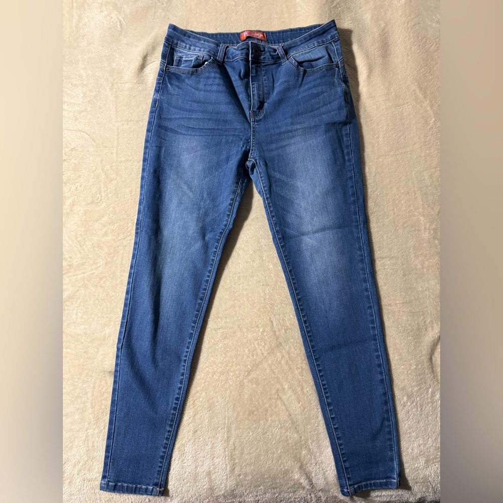 Wax Jean butt I love you Women's Classic Blue Skinny Jeans